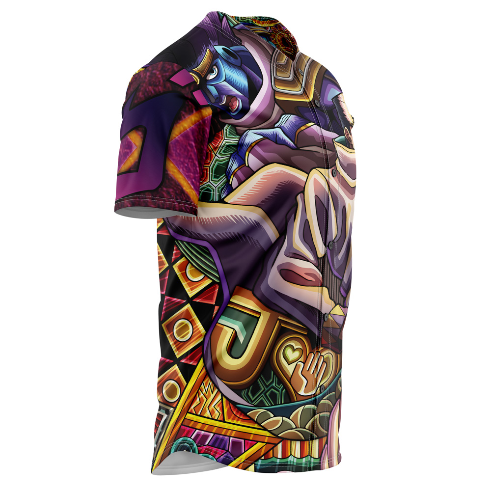 Trippy Jotaro Kujo JoJo’s Bizarre Adventure Baseball Jersey Without Piping - Image 2