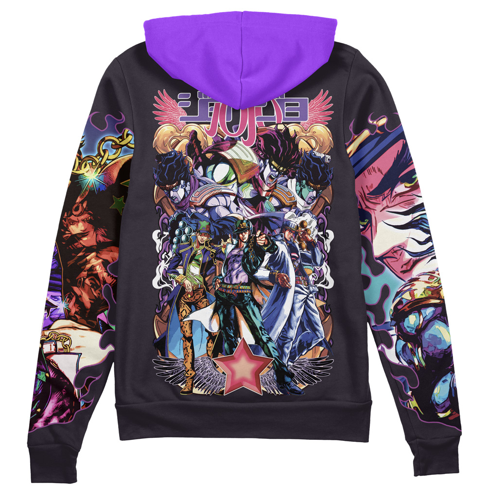 Jotaro Kujo V2 Jojo’s Bizarre Adventure Streetwear Zip Hoodie Jacket