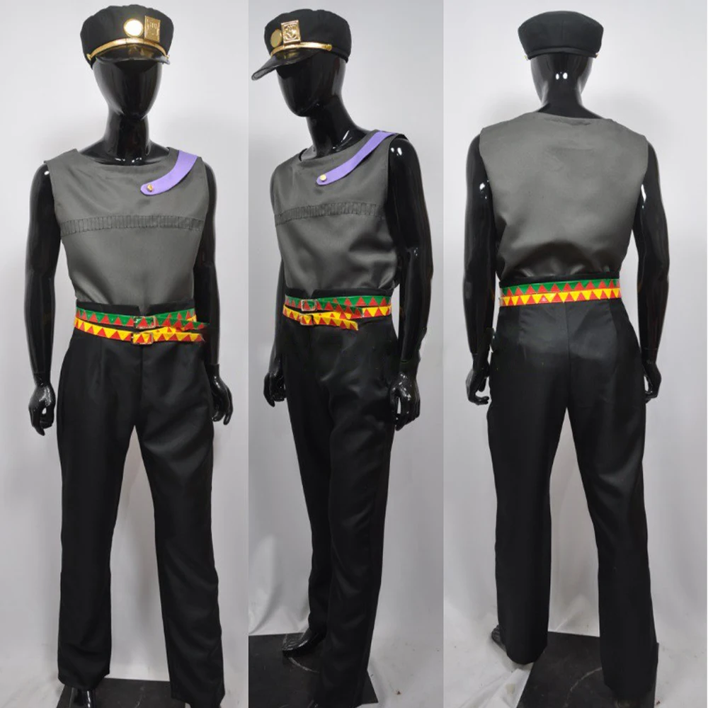 Kujo Jotaro Kujo Black Outfit Uniform Anime Cosplay Costume - Image 4