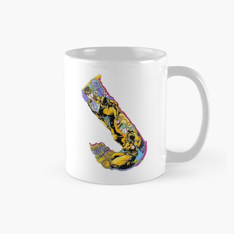 Letter J Covered In Golden And Colorful Effects Mug