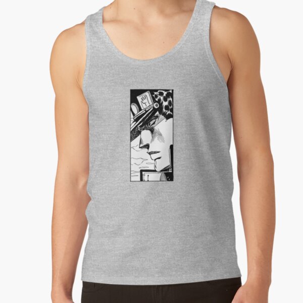 Jotaro Kujo Manga Panel Black White Tank Top - Image 4
