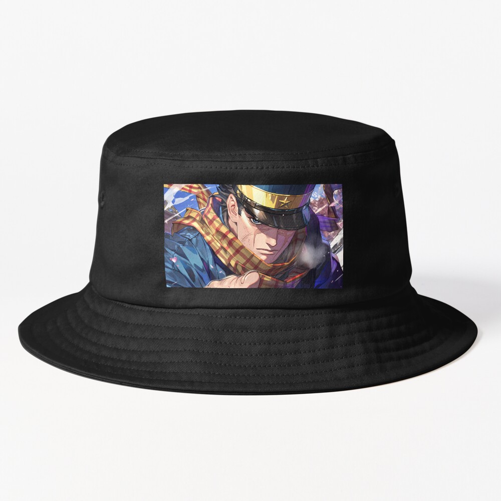 Saichi Sugimoto Golden Kamuy Anime Rugged Winter Soldier Portrait Bucket Hat