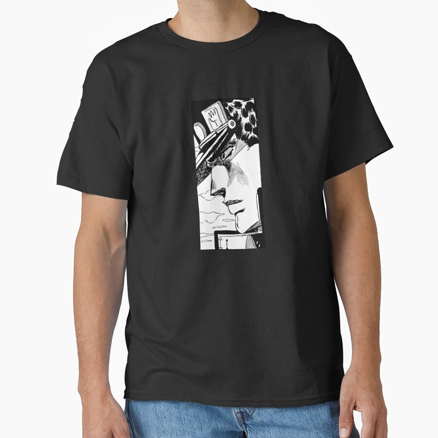 Jotaro Kujo Manga Panel Black White T-shirt - Image 3