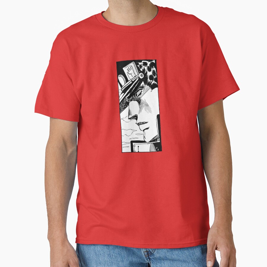 Jotaro Kujo Manga Panel Black White T-shirt - Image 6