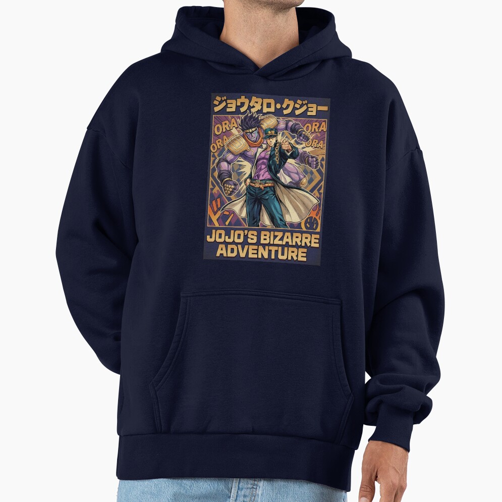 Menacing Stand User Purple Spirit Anime Aesthetic Art Hoodie