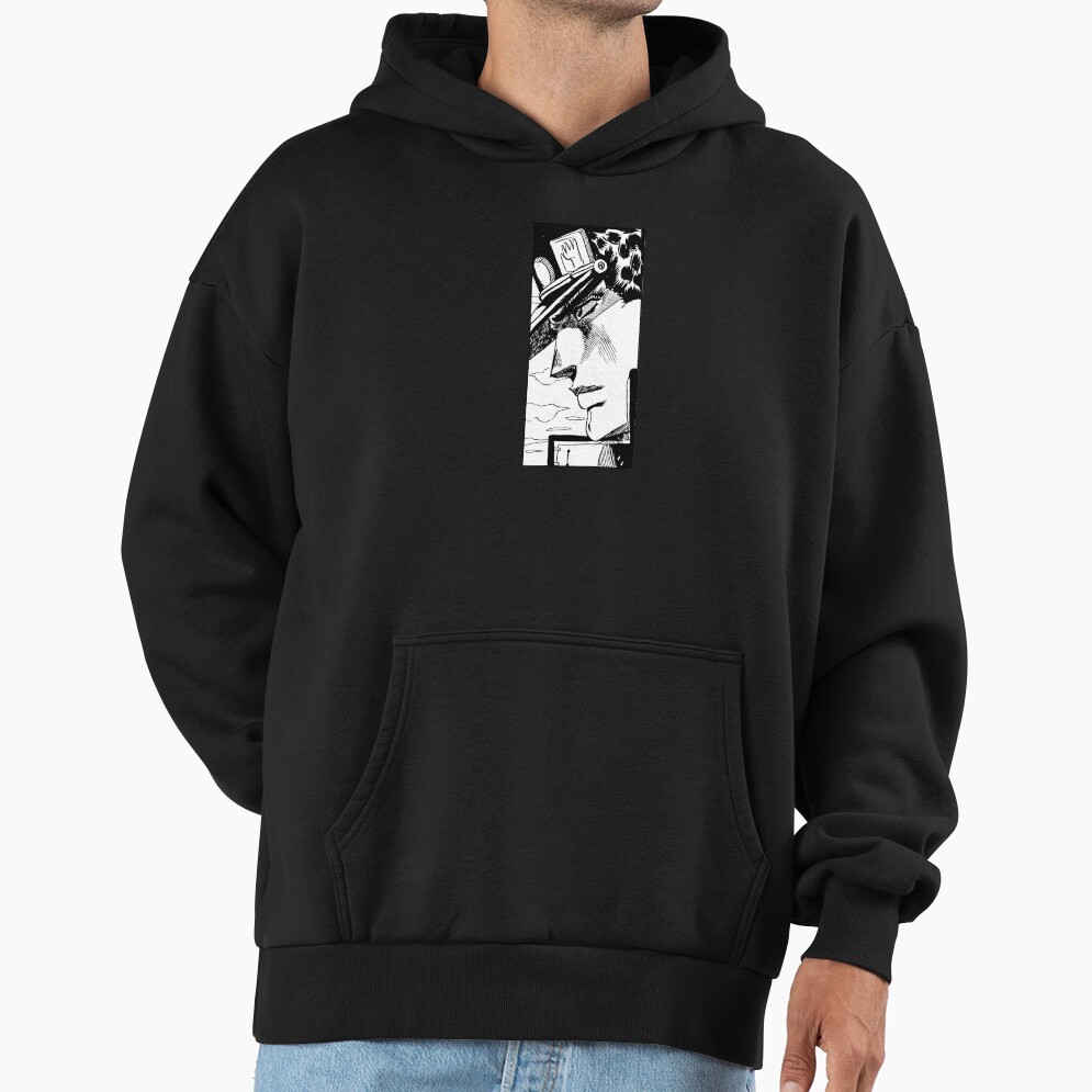 Jotaro Kujo Manga Panel Black White Hoodie - Image 3
