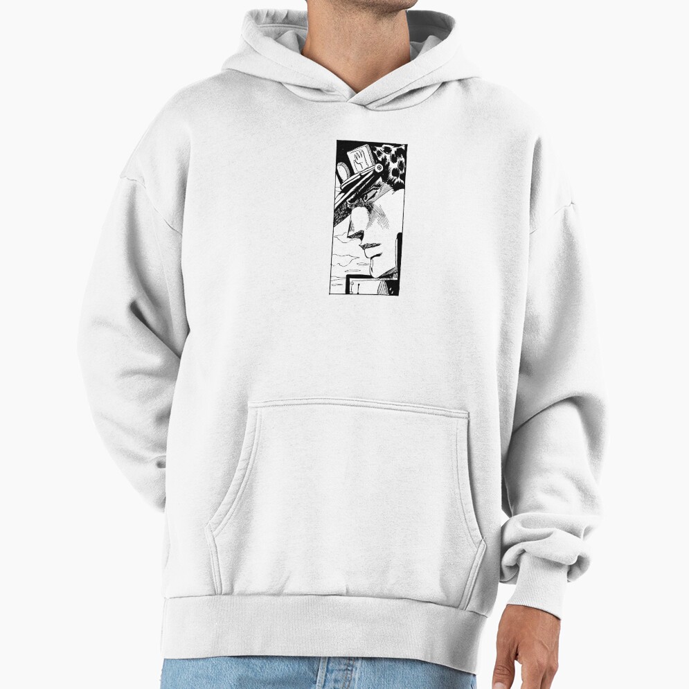 Jotaro Kujo Manga Panel Black White Hoodie - Image 2
