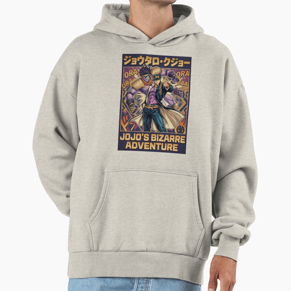 Menacing Stand User Purple Spirit Anime Aesthetic Art Hoodie - Image 4