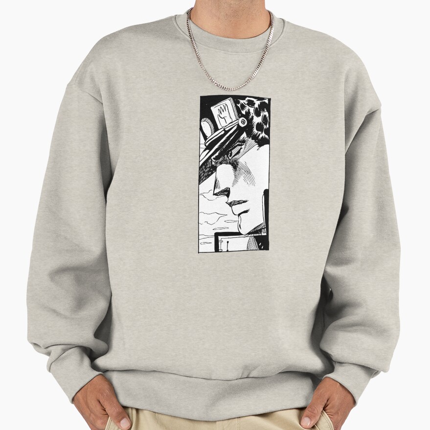 Jotaro Kujo Manga Panel Black White Sweatshirt - Image 4