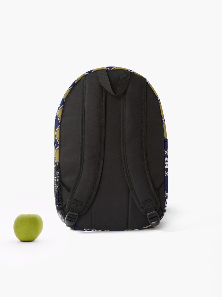 Kira S Pattern Classic Gold Blue Backpack - Image 2