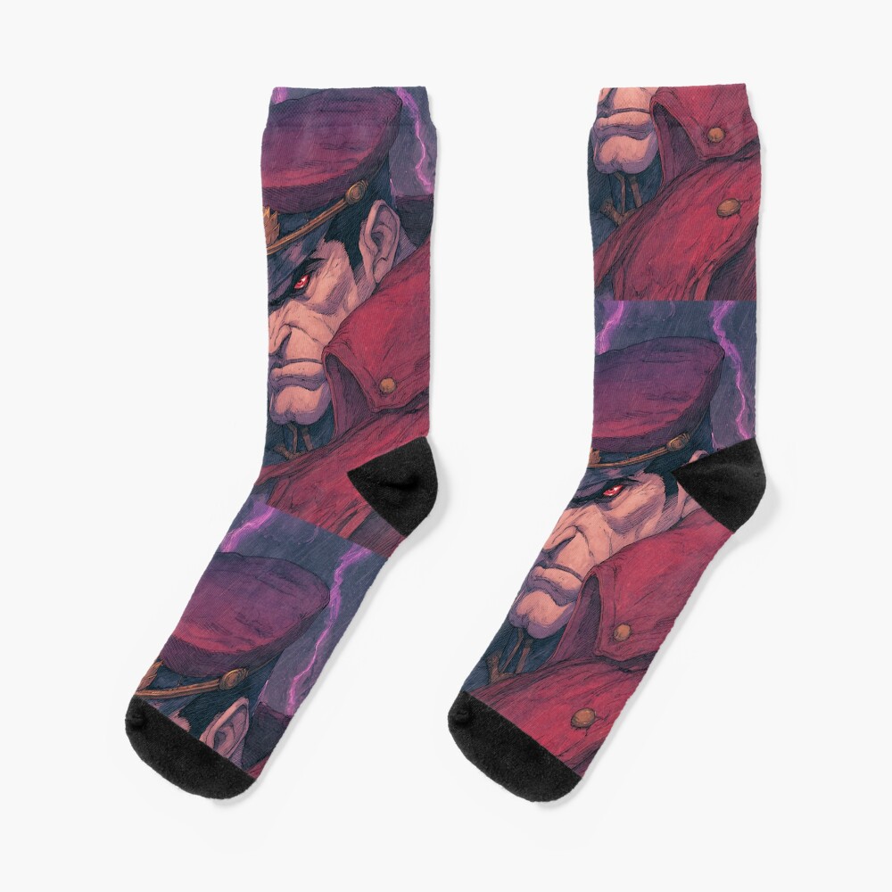 M Bison The Master Of Psycho Power Socks