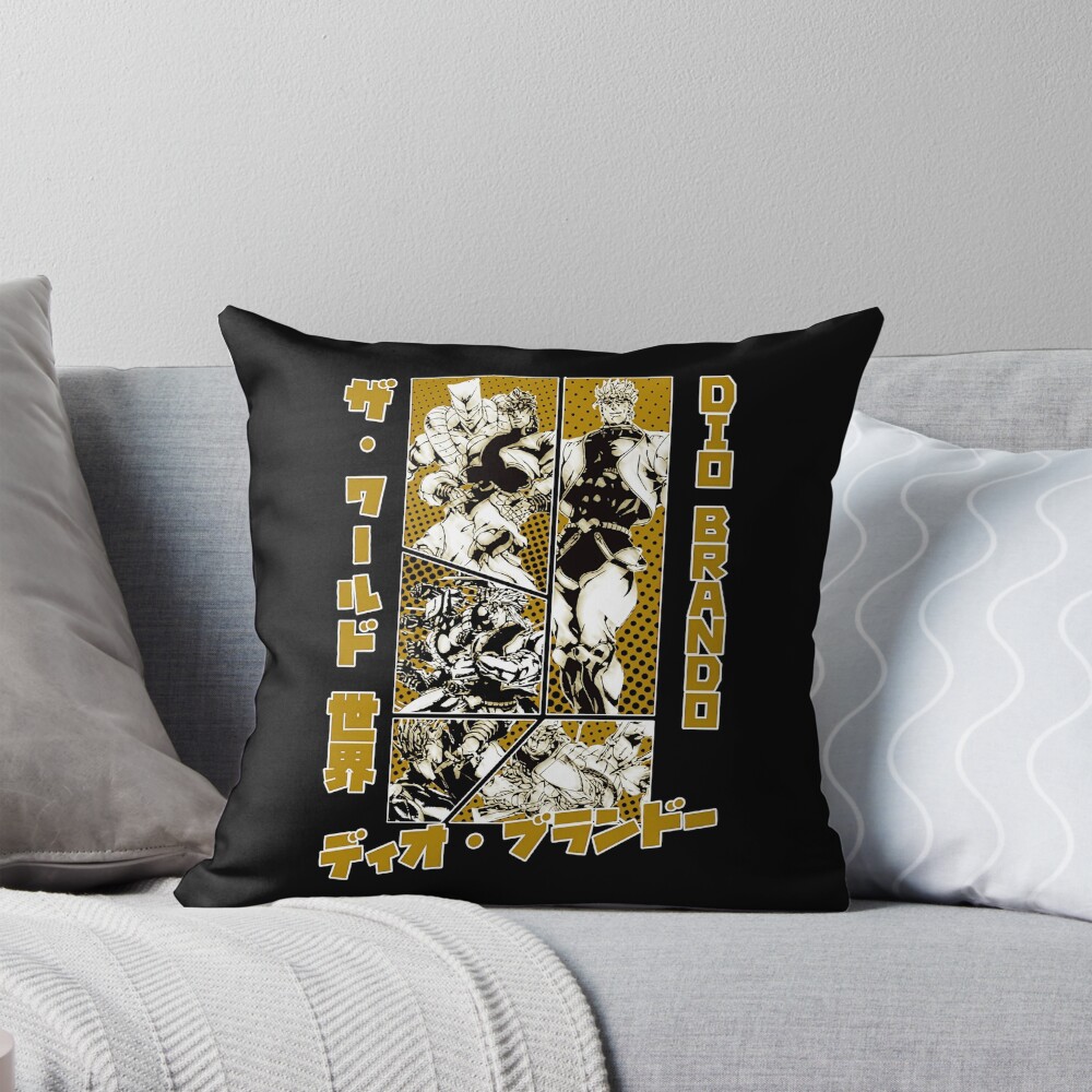 Jotaro Kujo Dio Dio Brando Throw Pillow