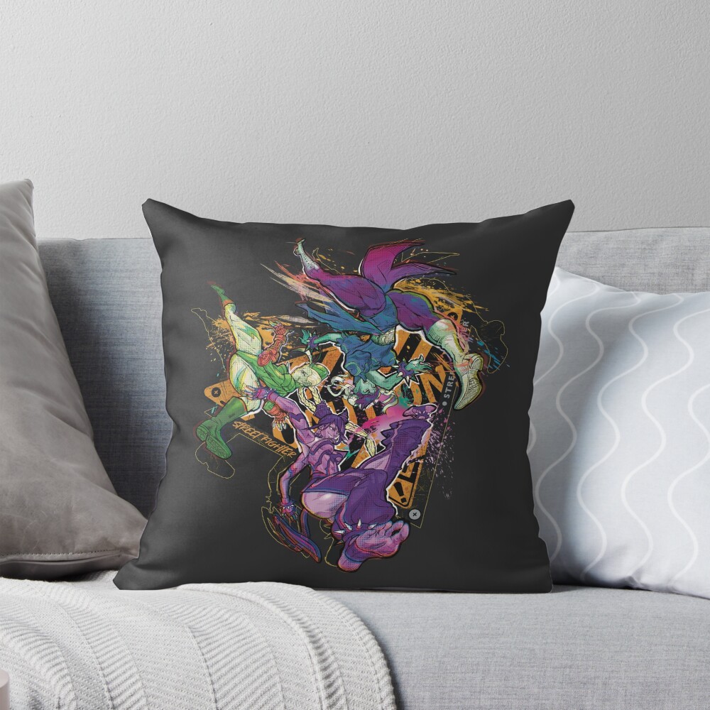 Cammy Juri Chun Li Femme Fatale Throw Pillow